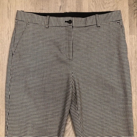 JIL SANDER NAVY Wool Micro Houndstooth Pants Size 38 - Picture 2 of 7